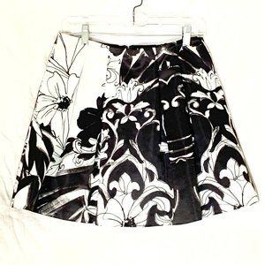 Alice and Olivia Deco Scroll A-line Mini Skirt